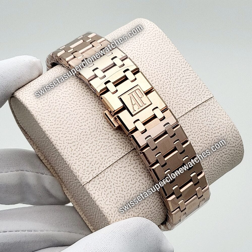 Audemars Piguet Royal Oak 41mm Double Balance Wheel Openworked 18kt Rose Gold Swiss ETA 3132 Automatic Movement Replica Top Quali (5)