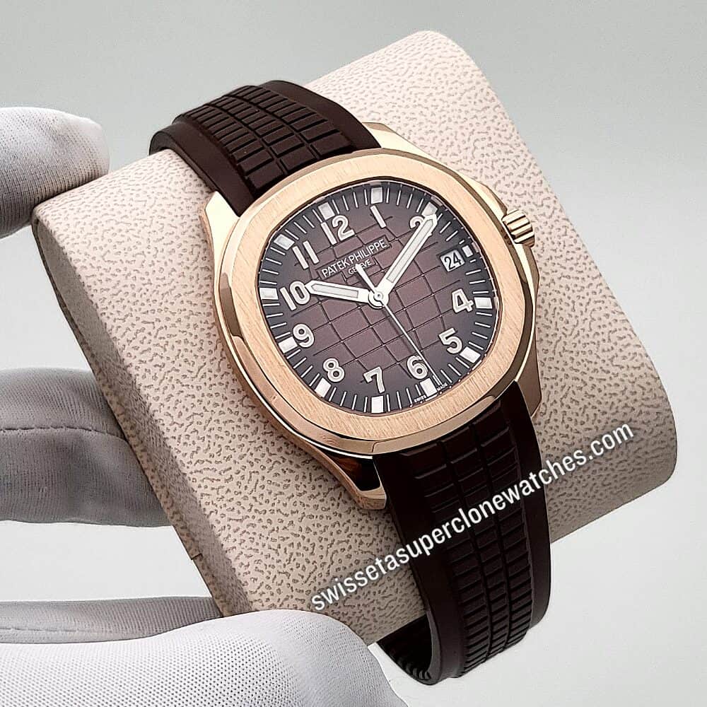 Patek Philippe Aquanaut Rose Gold 5167R-001 Brown Dial 40.8mm Swiss ETA 26-330 S C430 Automatic Movement Replica Top Quality Exact (3)