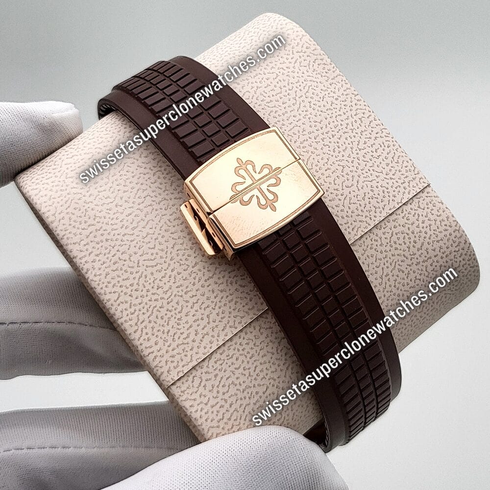 Patek Philippe Aquanaut Rose Gold 5167R-001 Brown Dial 40.8mm Swiss ETA 26-330 S C430 Automatic Movement Replica Top Quality Exact (4)