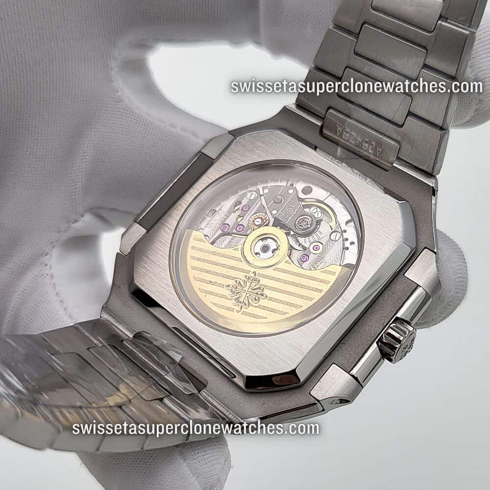 Patek Philippe Cubitus White Gold 71281G-001 Sunburst Blue-Gray Dial 45mm Swiss ETA 26-330 S C434 Automatic Movement Replica Top Qu (5)