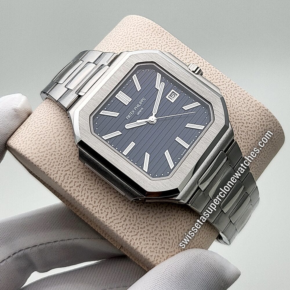 Patek Philippe Cubitus White Gold 71281G-001 Sunburst Blue-Gray Dial 45mm Swiss ETA 26-330 S C434 Automatic Movement Replica Top Qu